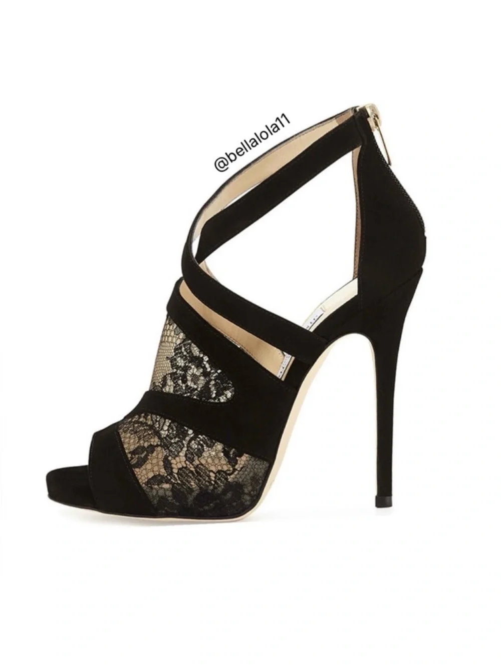 AUTHENTIC JIMMY CHOO ITALIAN LACE STILETTO HEELS